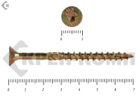 Саморезы Конструкционные, потай Torx, желтый цинк   5.0х 70 мм (200 шт) 