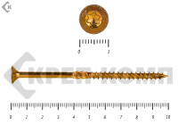 Саморезы Конструкционные, потай Torx, желтый цинк   5.0х100 мм (10 шт) 