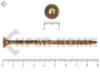 Саморезы Конструкционные, потай Torx, желтый цинк   5.0х 90 мм (100 шт) 