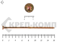 Саморезы Конструкционные, потай Torx, желтый цинк   6.0х160 мм (10 шт) 