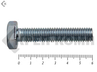 Болт полная резьба, цинк DIN933 10х 60 пр.5,8 (6шт)