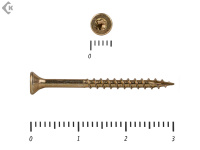 Саморезы Конструкционные, потай Torx, желтый цинк   3.5х 30 мм (500 шт) 