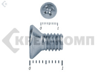 Винт потайной,цинк DIN965 6х 10 Фасовка (1000шт)