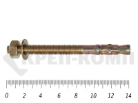 Анкер клиновой 12х140, желтый цинк (40шт)