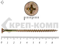 Саморез жёлтый цинк PH-2, по дереву 4,8х 89 Фасовка (100шт)