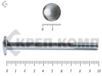 Болт мебельный, цинк DIN607 с усом 8х100 пр.4,8 Фасовка МОСКРЕП (40шт)