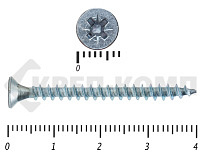 Саморез белый цинк POZY 3,5х40 Фасовка (800шт)