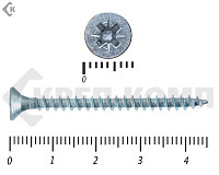 Саморез белый цинк POZY 4х45 (50шт)