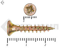 Саморез желтый цинк POZY 4,5х25 (100шт)