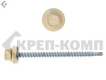 Саморез кровельный 4,8х70 RAL1014, слоновая кость К КРЕП-КОМП (100шт) Фасовка – фото