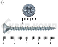 Саморез белый цинк POZY 4,5х45 (6000шт)