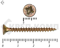 Саморез желтый цинк POZY 3,5х35 (100шт)