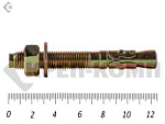 Анкер клиновой 16х125, желтый цинк (5шт) – фото