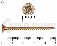 Саморез желтый цинк POZY 4х50 Фасовка (500шт)